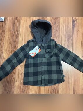 Plaid Hooded Flannel Shirt Jacket - Ripzone